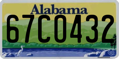 AL license plate 67CO432