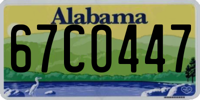 AL license plate 67CO447