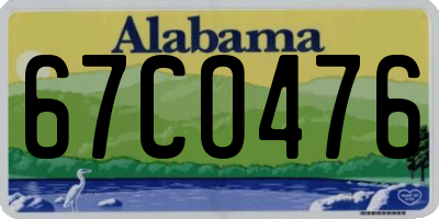 AL license plate 67CO476