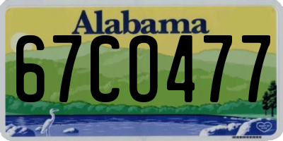 AL license plate 67CO477