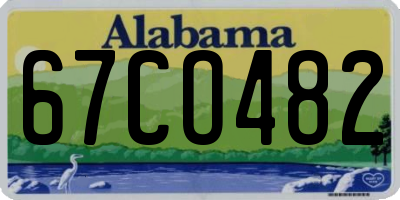 AL license plate 67CO482