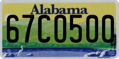 AL license plate 67CO500