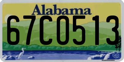 AL license plate 67CO513