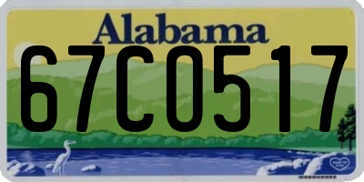 AL license plate 67CO517