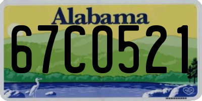AL license plate 67CO521