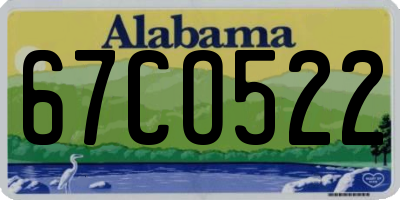 AL license plate 67CO522