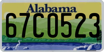 AL license plate 67CO523