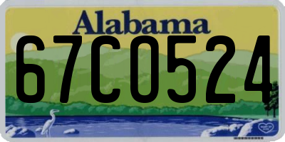 AL license plate 67CO524