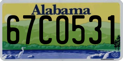 AL license plate 67CO531