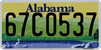 AL license plate 67CO537