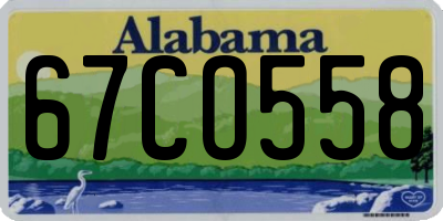 AL license plate 67CO558