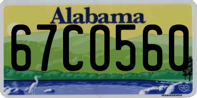 AL license plate 67CO560
