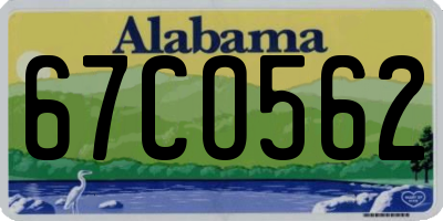 AL license plate 67CO562