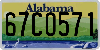 AL license plate 67CO571