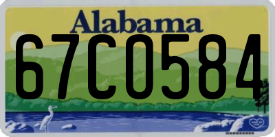 AL license plate 67CO584