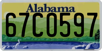 AL license plate 67CO597