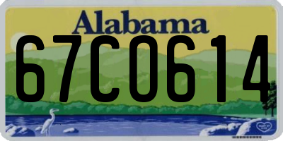 AL license plate 67CO614