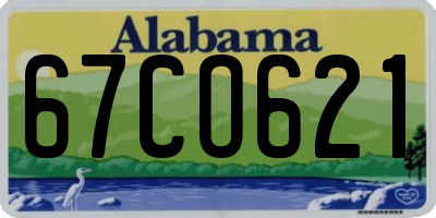 AL license plate 67CO621