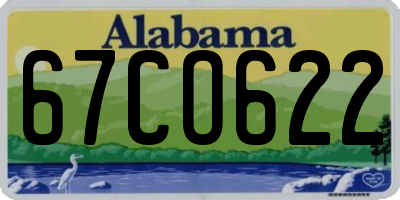AL license plate 67CO622