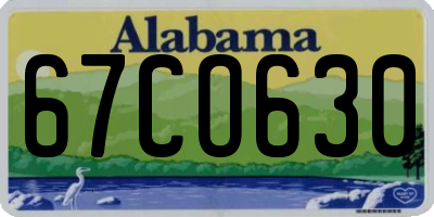 AL license plate 67CO630