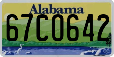 AL license plate 67CO642
