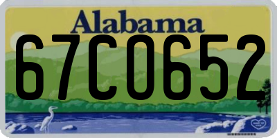 AL license plate 67CO652