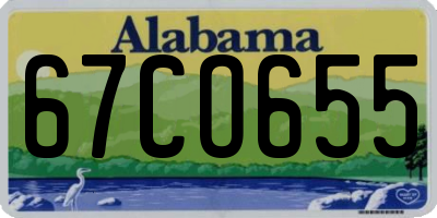 AL license plate 67CO655
