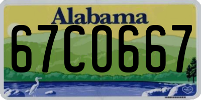 AL license plate 67CO667