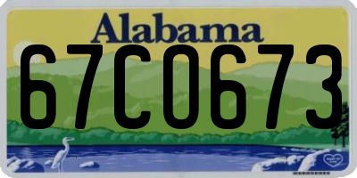 AL license plate 67CO673