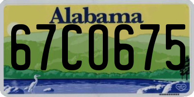 AL license plate 67CO675