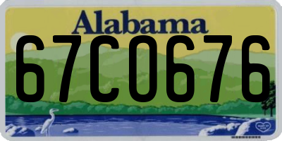 AL license plate 67CO676