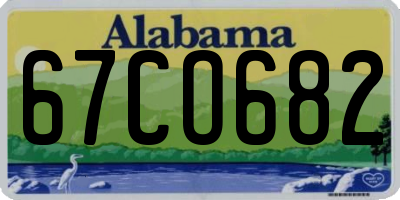 AL license plate 67CO682