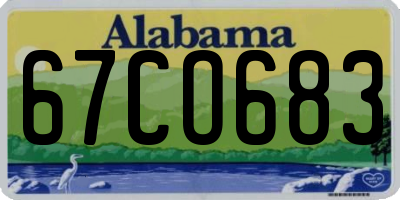 AL license plate 67CO683