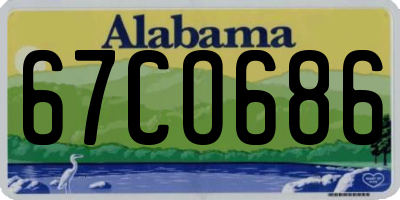 AL license plate 67CO686