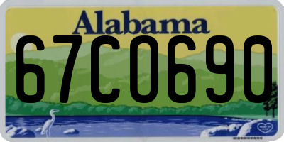 AL license plate 67CO690