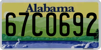 AL license plate 67CO692