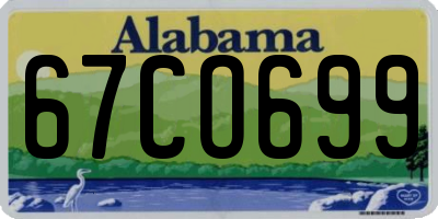 AL license plate 67CO699