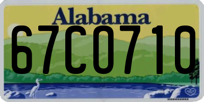 AL license plate 67CO710