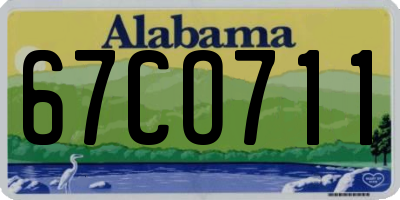 AL license plate 67CO711