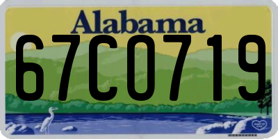 AL license plate 67CO719