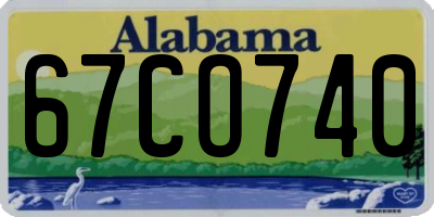 AL license plate 67CO740