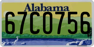 AL license plate 67CO756