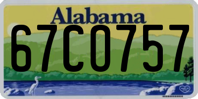 AL license plate 67CO757