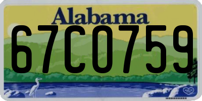 AL license plate 67CO759