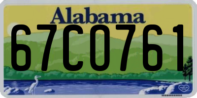 AL license plate 67CO761