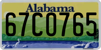 AL license plate 67CO765