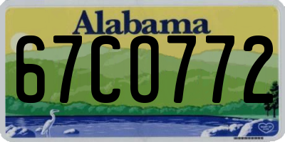 AL license plate 67CO772