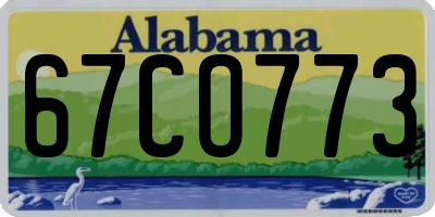 AL license plate 67CO773