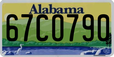 AL license plate 67CO790