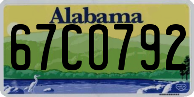 AL license plate 67CO792